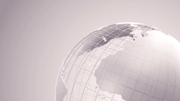 Absztrakt Háttér Forgatásával Earth Globe Üvegből Animáció Zökkenőmentes Hurok — Stock videók