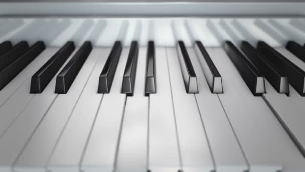 Fond Avec Animation Jeu Sur Piano Avec Touches Piano Poussantes — Video