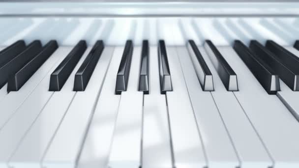 Sfondo Con Animazione Suonare Pianoforte Con Tasti Pianoforte Animazione Loop — Video Stock