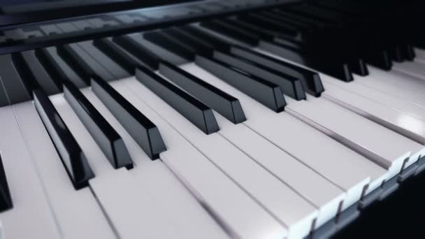 Sfondo Con Animazione Suonare Pianoforte Con Tasti Pianoforte Animazione Loop — Video Stock