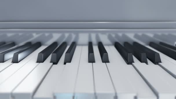 Fond Avec Animation Jeu Sur Piano Avec Touches Piano Poussantes — Video