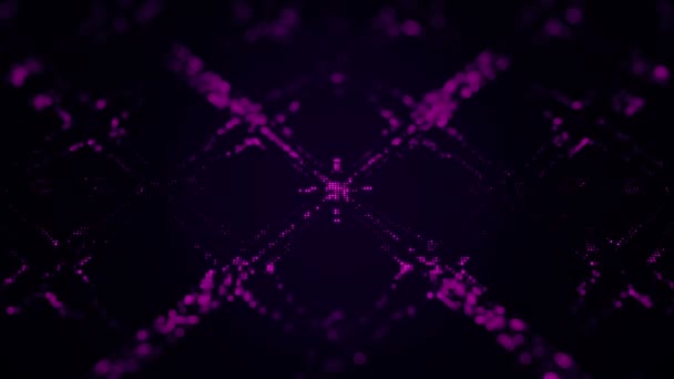 Fond technologique abstrait avec animation de points scintillants, Animation de boucle transparente 