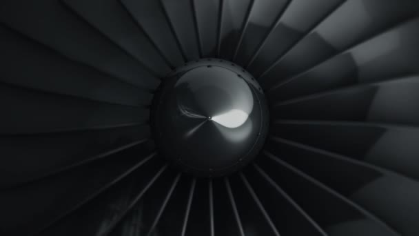 涡轮机旋转喷气式发动机的动画 无缝循环动画 — 图库视频影像