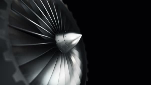 Animation Rotating Jet Engine Turbine Animation Seamless Loop — 비디오