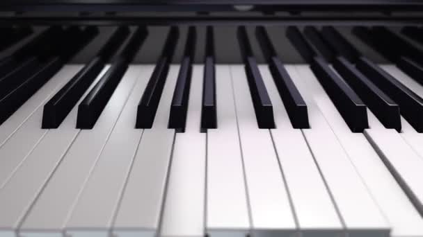 Bakgrund Med Animering Spel Piano Med Push Piano Nycklar Animation — Stockvideo