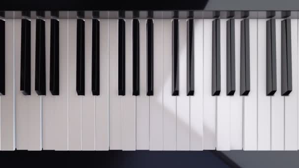 Fond Avec Animation Jeu Sur Piano Avec Touches Piano Poussantes — Video