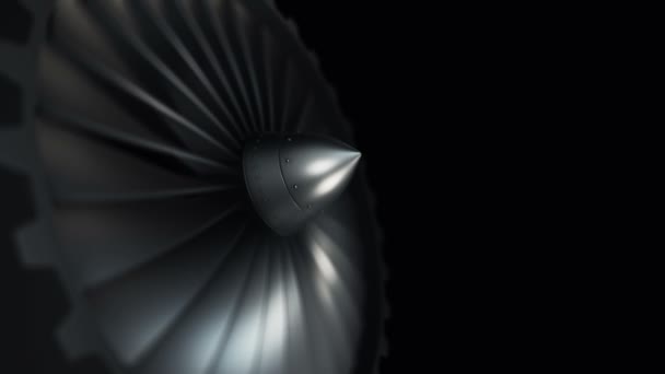 Анімація Обертового Реактивного Двигуна Турбіною Анімація Безшовної Петлі — стокове відео