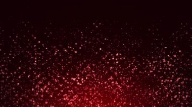 Uçan ve titreyen kare şekilli parçacıklar içeren soyut bir arkaplan. Cam ve ayna etkisi. Kusursuz döngünün animasyonu.