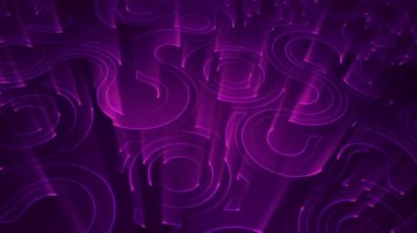 Devre elektrik sinyal parçacıkları ve mor ışık çizgilerinin animasyonuyla soyut teknoloji arka planı. Kusursuz döngünün animasyonu. 