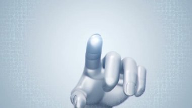 dijital el dokunmatik ekrana tıklıyor