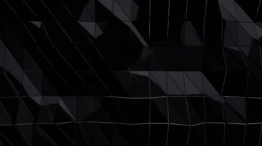Çokgen yüzeyin köşesinde hareket eden animasyon ile soyut arkaplan. Kusursuz döngünün animasyonu