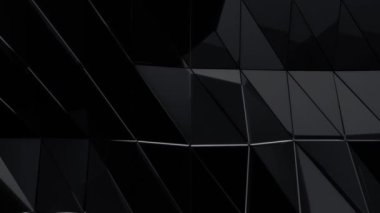 Çokgen yüzeyin köşesinde hareket eden animasyon ile soyut arkaplan. Kusursuz döngünün animasyonu
