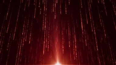 Arkaplan için düşen parçacıkların soyut yüksek teknoloji görüntüleri, kusursuz döngünün animasyonu