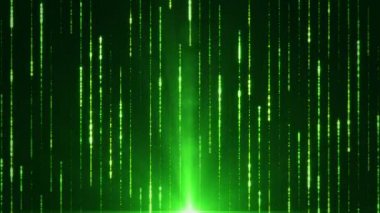 Arkaplan için düşen parçacıkların soyut yüksek teknoloji görüntüleri, kusursuz döngünün animasyonu