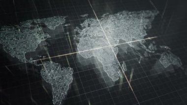 Dijital dünya haritasının manzarası