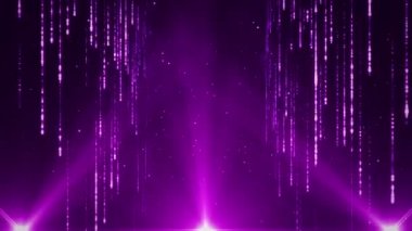 Arkaplan için düşen parçacıkların soyut yüksek teknoloji görüntüleri, kusursuz döngünün animasyonu