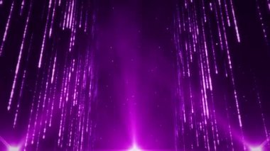 Arkaplan için düşen parçacıkların soyut yüksek teknoloji görüntüleri, kusursuz döngünün animasyonu