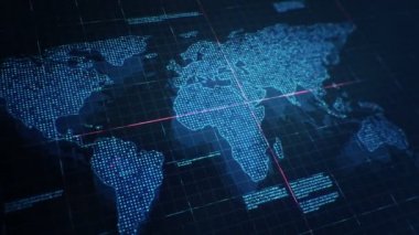 Dijital dünya haritasının manzarası