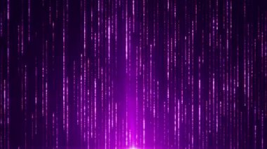 Arkaplan için düşen parçacıkların soyut yüksek teknoloji görüntüleri, kusursuz döngünün animasyonu