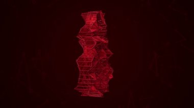 Metalik kilit ikonlu devre kartının animasyonu. Bilgisayar güvenliği veya bilgisayar teknolojisi hakkında sunum yapmak için soyut bir arkaplan. Kusursuz döngünün animasyonu.