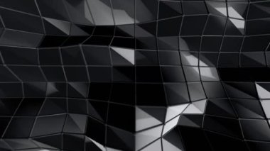 Çokgen yüzeyin köşesinde hareket eden animasyon ile soyut arkaplan. Kusursuz döngünün animasyonu
