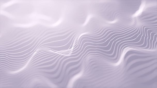 Moving Digital Waves Lined Surface — Stock Video