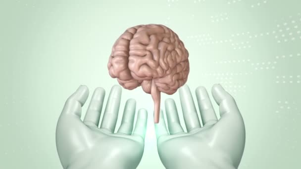 Abstract Background Animation Rotation Brain Abstract Hands Human Animation Seamless — 비디오