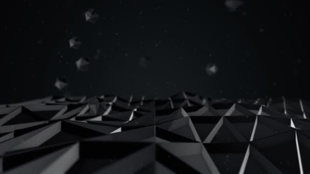 Абстрактний Фон Анімацією Рухається Вершиною Багатокутної Поверхні Анімація Безшовної Петлі — стокове відео