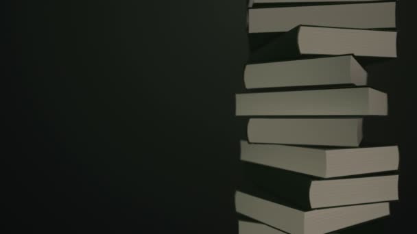 Animation Rotation Stack Colorful Books Animation Seamless Loop — 비디오