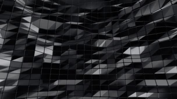 Arrière-plan résumé avec animation en mouvement du vertex de la surface polygonale. Animation d'une boucle sans rupture