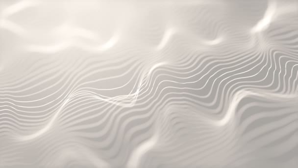 Moving Digital Waves Lined Surface — Stockvideo