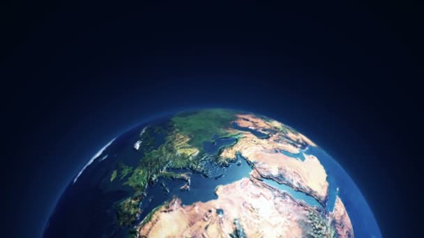 Gri Dünya Küresi Nin Dönüşüyle Soyut Arkaplan Pürüzsüz Döngünün Animasyonu — Stok video