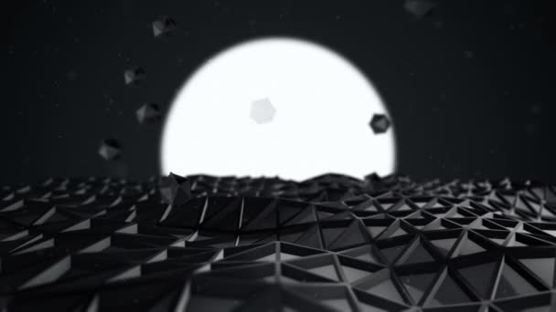 Fondos Abstractos Con Animación Vertex Movimiento Superficie Poligonal Animación Bucle — Vídeos de Stock