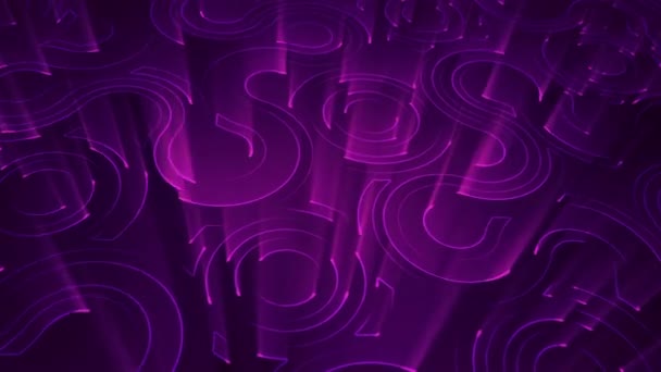 回路電気信号粒子と紫外光縞のアニメーションによる技術的背景 シームレスループのアニメーション — ストック動画