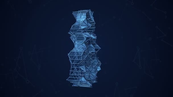 Schloss Abstrakte Animation Auf Blauem Hintergrund Nahtlose Schleife — Stockvideo