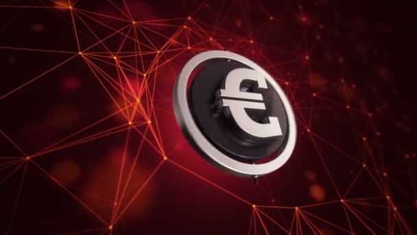 Imagens Animação Ícone Euro Com Círculo Rotativo Fundo Tecnologia Loop — Vídeo de Stock