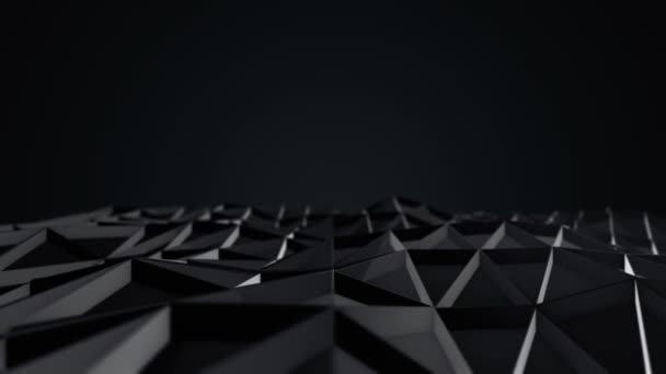 Fondos Abstractos Con Animación Vertex Movimiento Superficie Poligonal Animación Bucle — Vídeo de stock