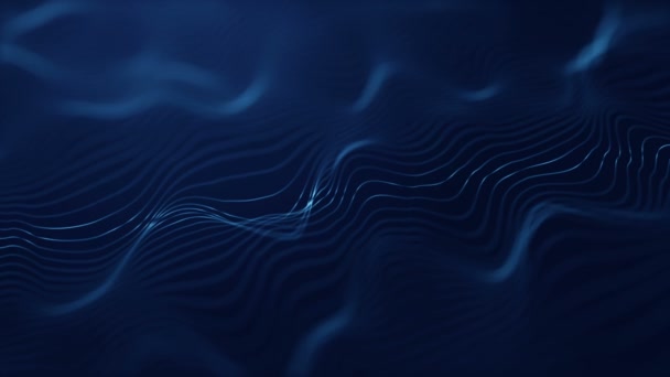 Moving Digital Waves Lined Surface — 비디오