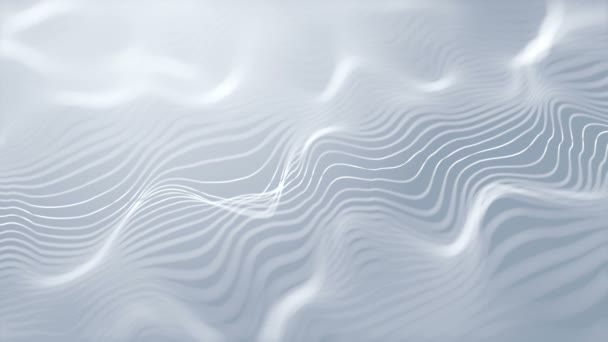 Moving Digital Waves Lined Surface — Stok video