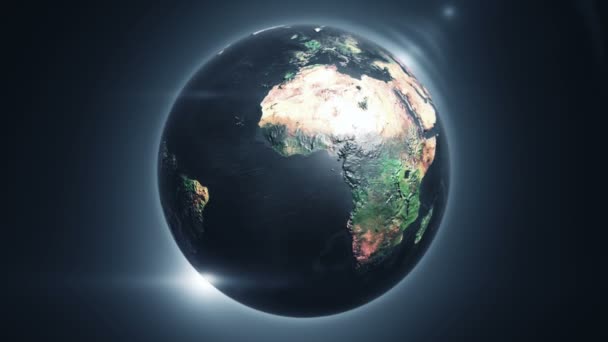 Abstrakcyjne Tło Obrotem Szarej Ziemi Globe Animacja Pętli Płynnej — Wideo stockowe