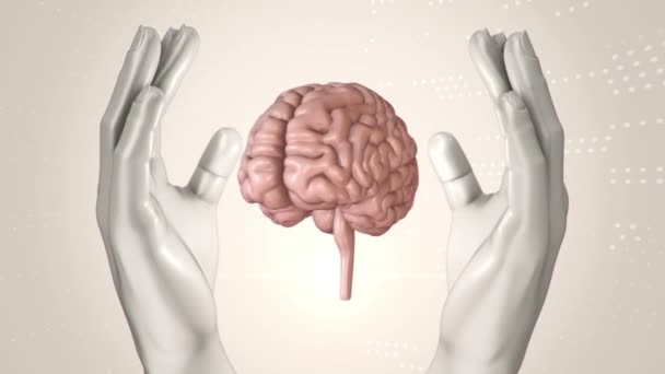 Abstract Background Animation Rotation Brain Abstract Hands Human Animation Seamless — 비디오