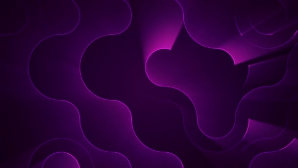 Abstract Technology Background Animation Circuit Electric Signal Particles Purple Light — Stock Video