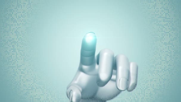 Цифрове Клацання Рукою Сенсорному Екрані — стокове відео