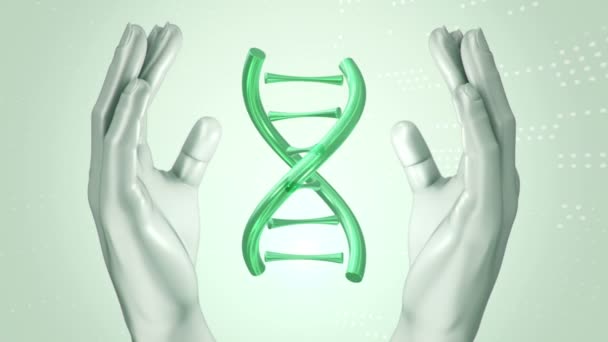 Abstract Background Animation Rotation Dna Helix Abstract Hands Human Animation — 비디오