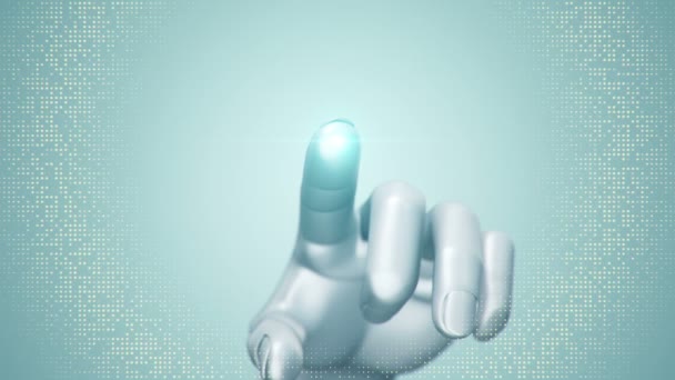Цифровая Рука Сенсорном Экране — стоковое видео