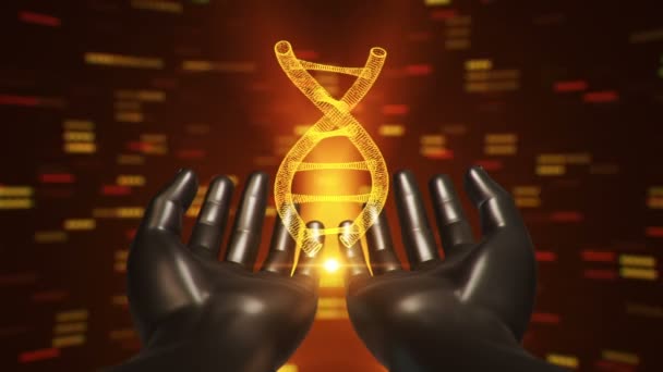 Abstract Background Animation Rotation Dna Helix Abstract Hands Human Animation — 비디오