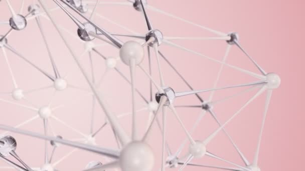Séquences Connexions Atomiques Abstraites Animation Boucle Transparente — Video