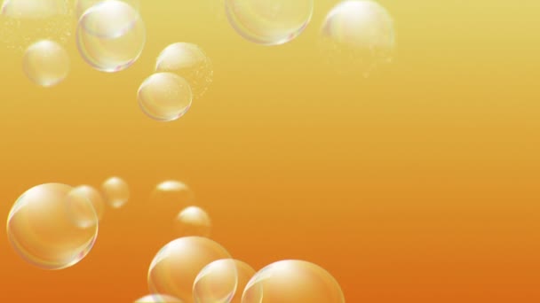 Анимация Полета Мыльных Пузырей Красочном Фоне Анимация Бесшовного Цикла — стоковое видео