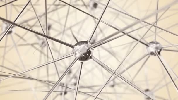 Съемка Абстрактных Соединений Атома Анимация Бесшовного Цикла — стоковое видео