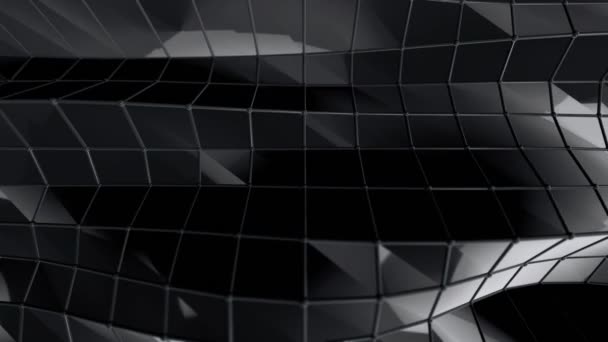 Arrière-plan résumé avec animation en mouvement du vertex de la surface polygonale. Animation d'une boucle sans rupture